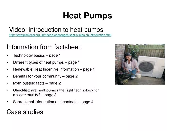 heat pumps