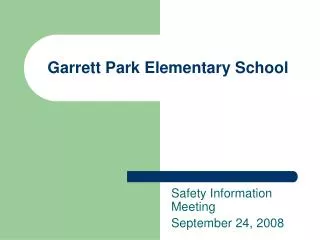 Garrett Park Elementary School