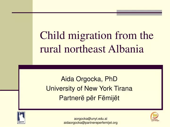child migration from the rural northeast albania