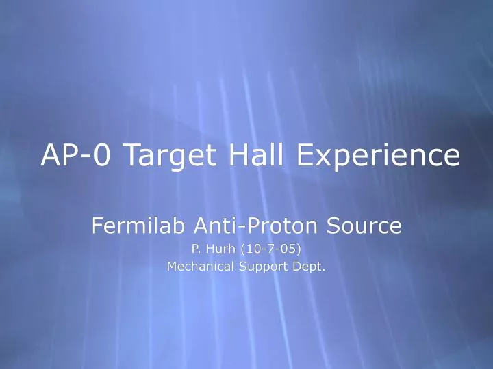 ap 0 target hall experience