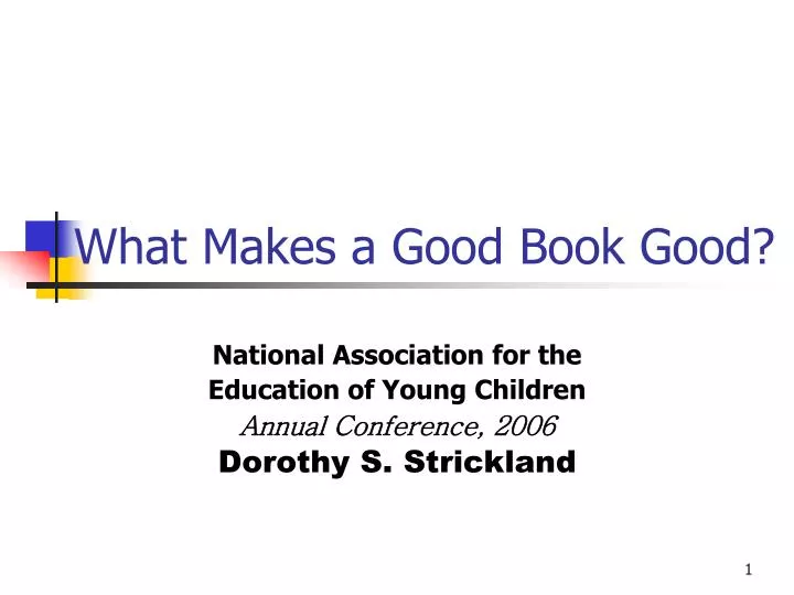 what makes a good book good