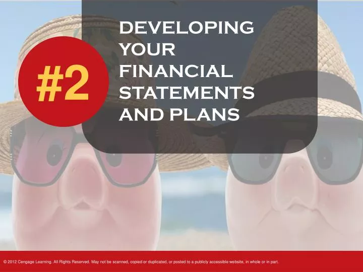developing your financial statements and plans