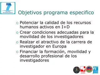 objetivos programa especifico