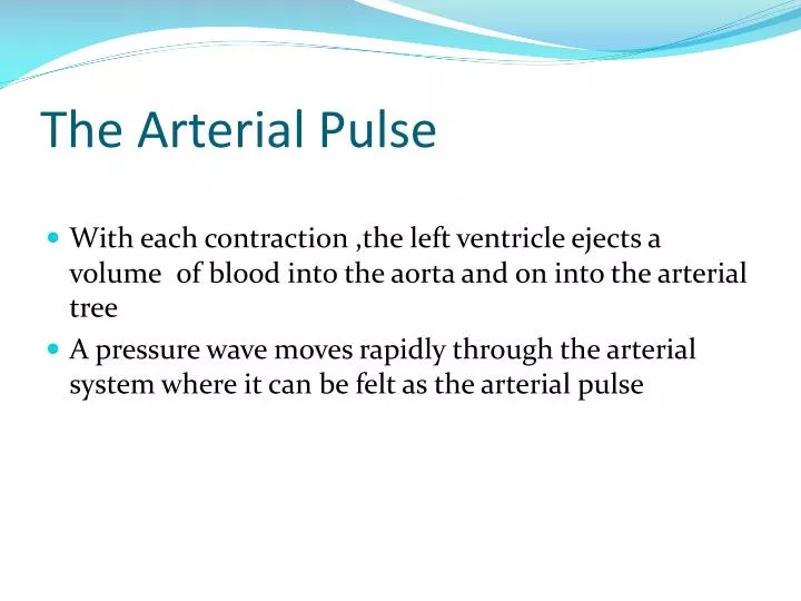 the arterial pulse