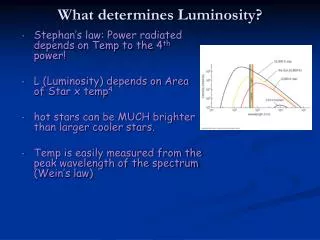 What determines Luminosity?