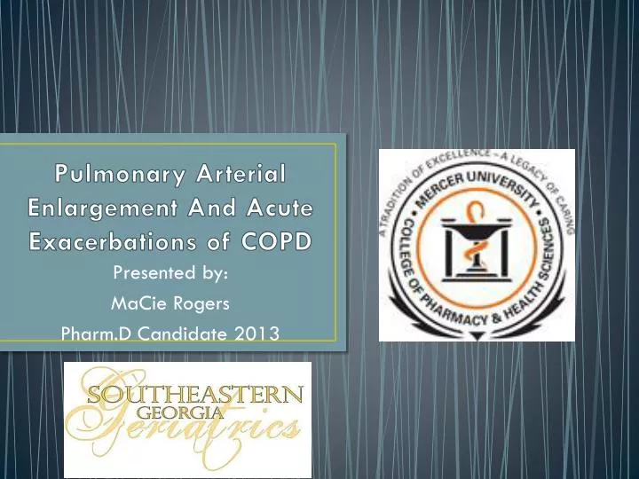 pulmonary arterial enlargement and acute exacerbations of copd