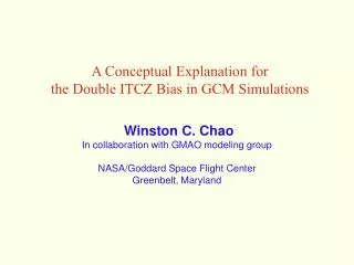 A Conceptual Explanation for the Double ITCZ Bias in GCM Simulations
