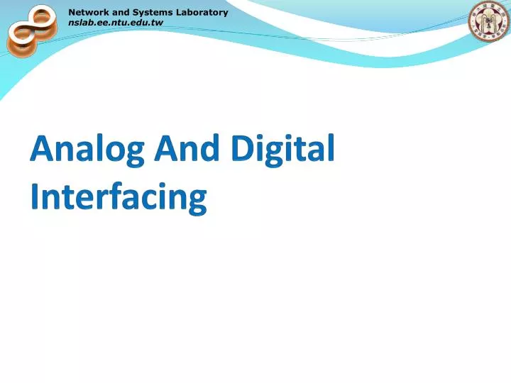 analog and digital interfacing