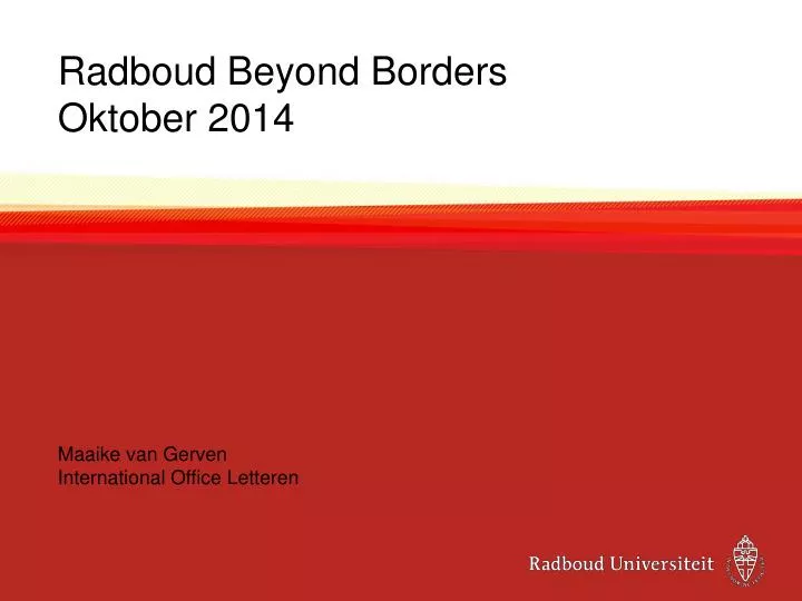 radboud beyond borders oktober 2014