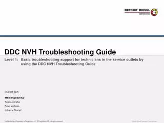 DDC NVH Troubleshooting Guide