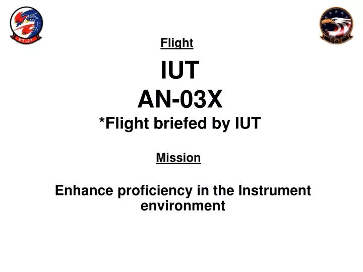 iut an 03x flight briefed by iut