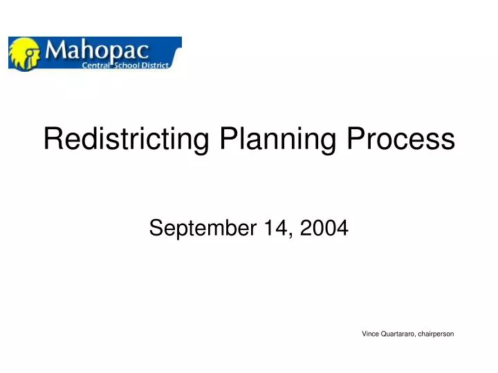 redistricting planning process