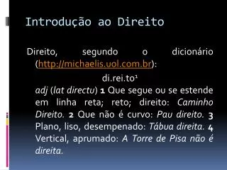 introdu o ao direito