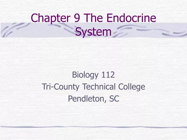 chapter 9 the endocrine system