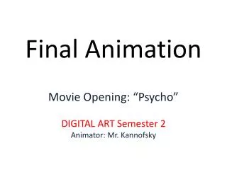 Final Animation