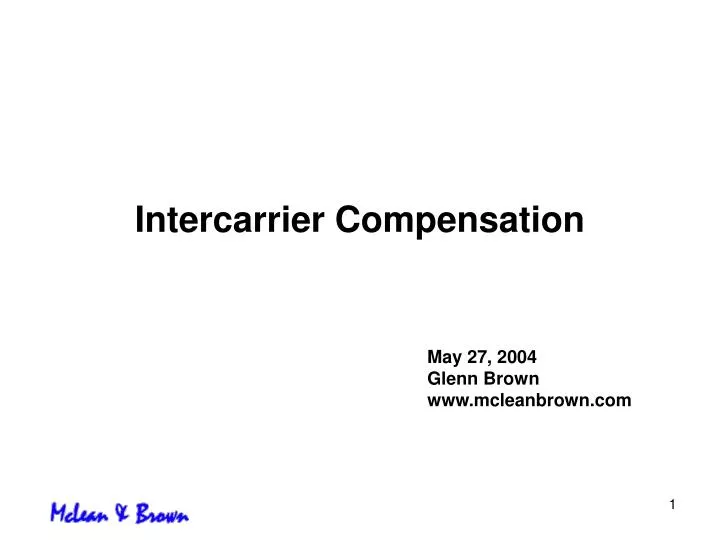 intercarrier compensation