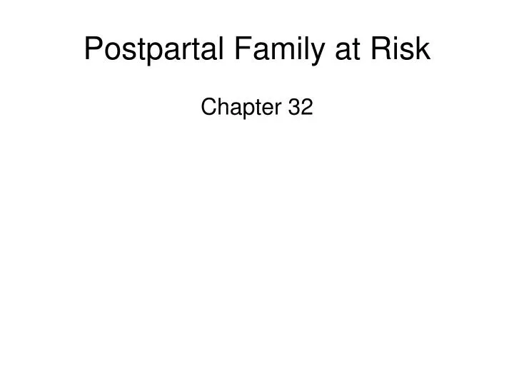 postpartal family at risk