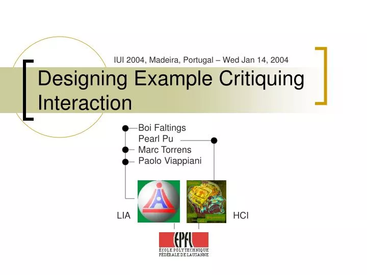 designing example critiquing interaction
