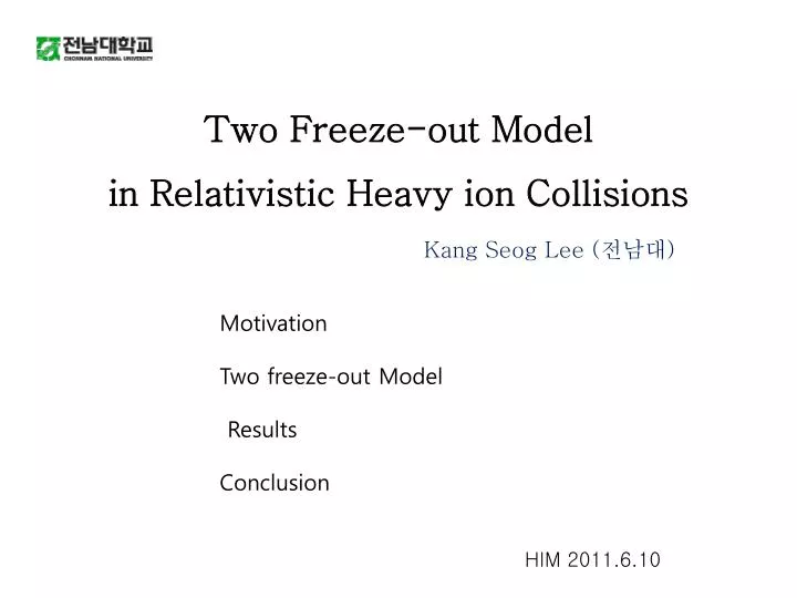 two freeze out model in relativistic heavy ion collisions