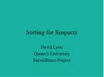 Sorting for Suspects - slide 1