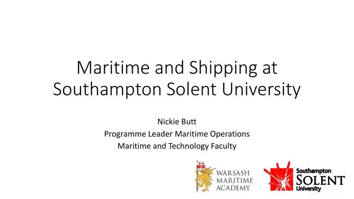 maritime and shipping at southampton solent university