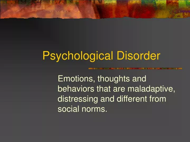 psychological disorder