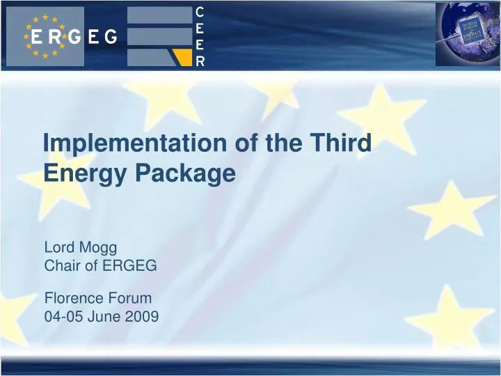 implementation of the third energy package