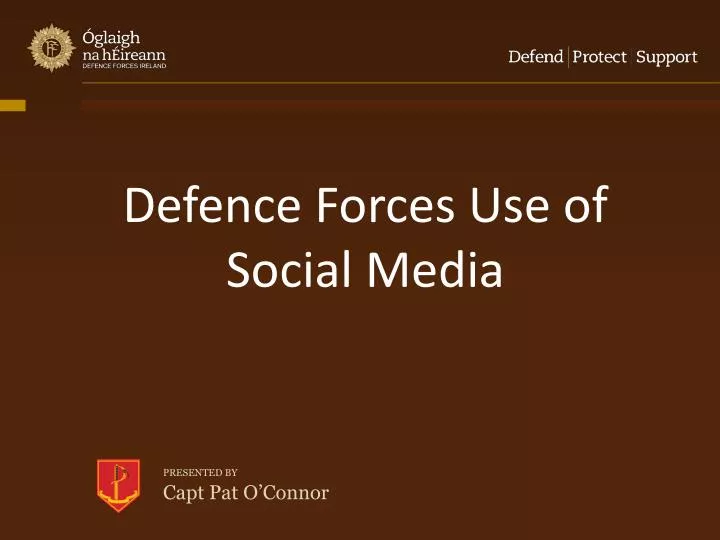 defence forces use of social media