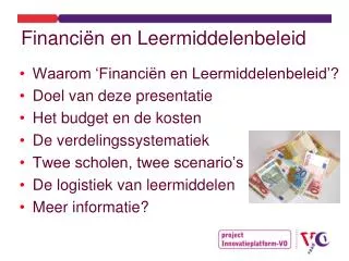 financi n en leermiddelenbeleid