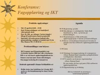 konferanse fagoppl ring og ikt