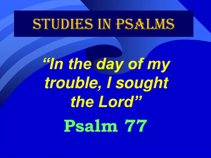 studies in psalms