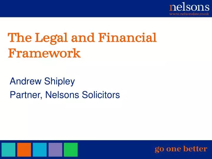 the legal and financial framework