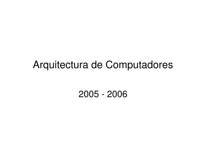 arquitectura de computadores