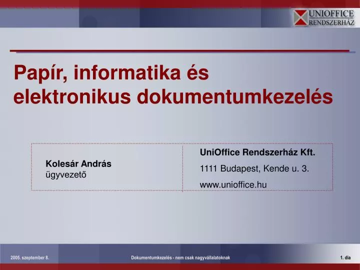 pap r informatika s elektronikus dokumentumkezel s