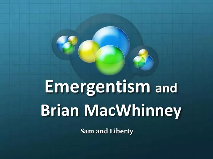 emergentism and brian macwhinney