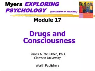 Myers EXPLORING PSYCHOLOGY (6th Edition in Modules)