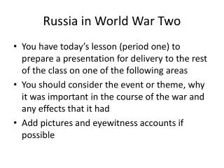 Russia in World War Two
