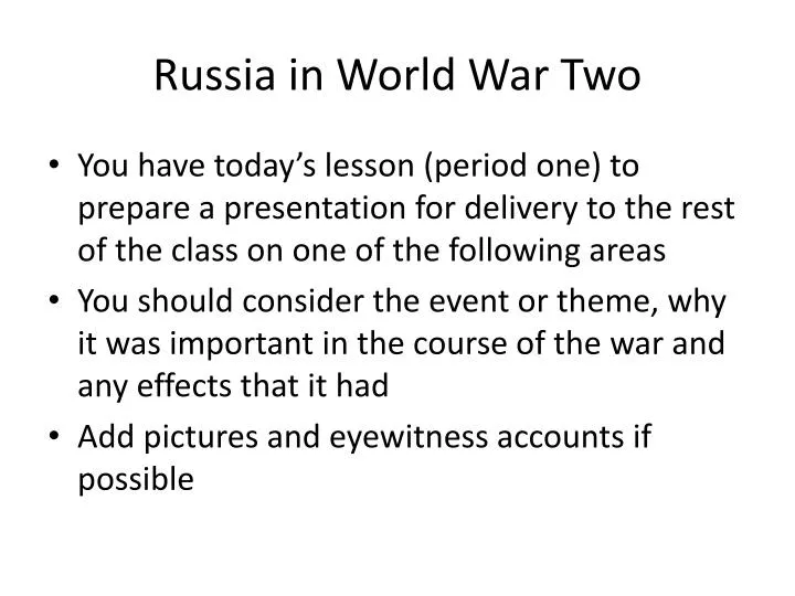 russia in world war two