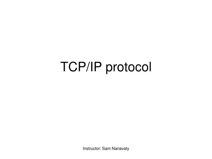 tcp ip protocol