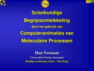 scheikundige begripsontwikkeling door het gebruik van computeranimaties van moleculaire processen