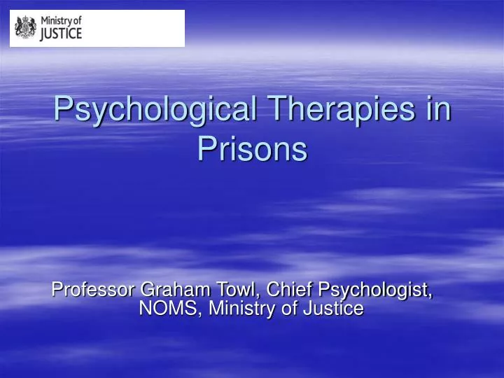 psychological therapies in prisons