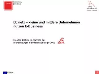 bbz – kleine und mittlere Unternehmen nutzen E-Business Eine Maßnahme im Rahmen der