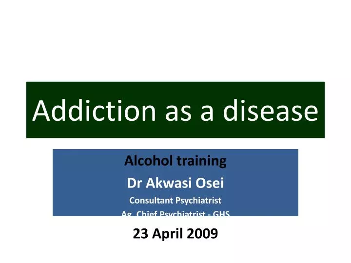 addiction as a disease