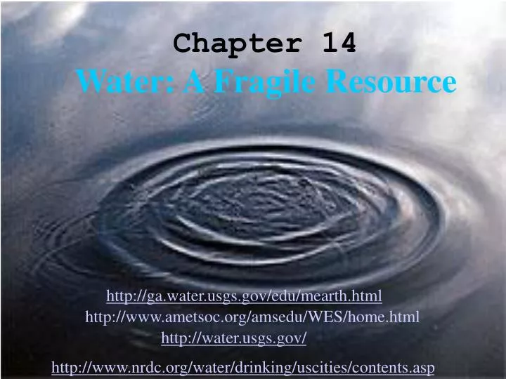 chapter 14 water a fragile resource