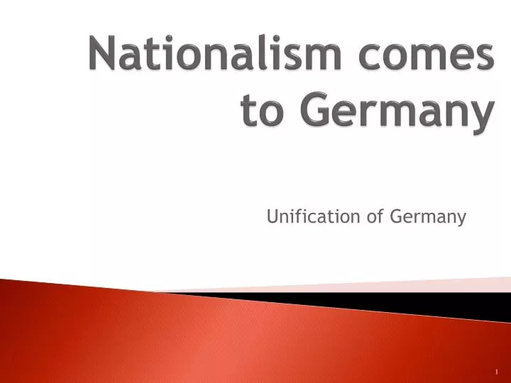 nationalism comes to germany