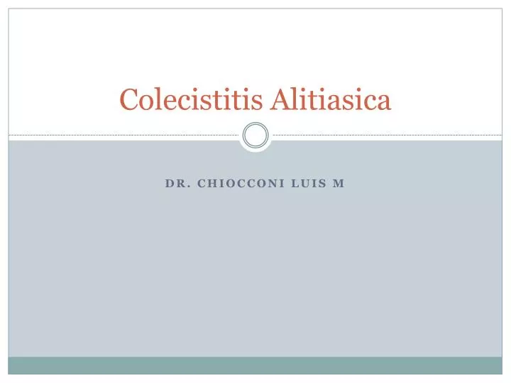 colecistitis alitiasica