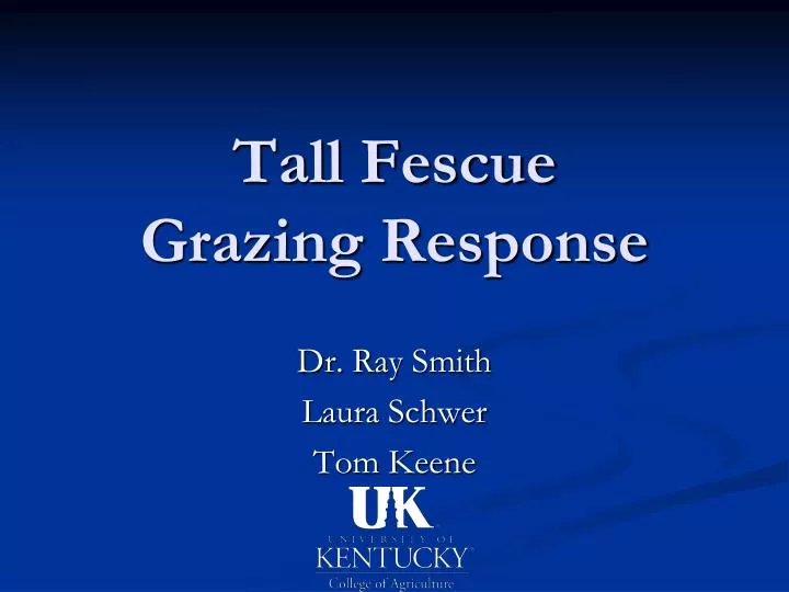 tall fescue grazing response