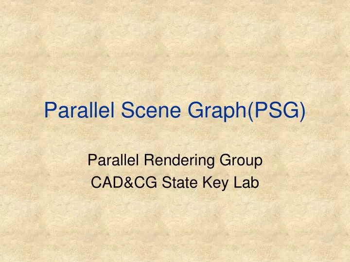 parallel scene graph psg