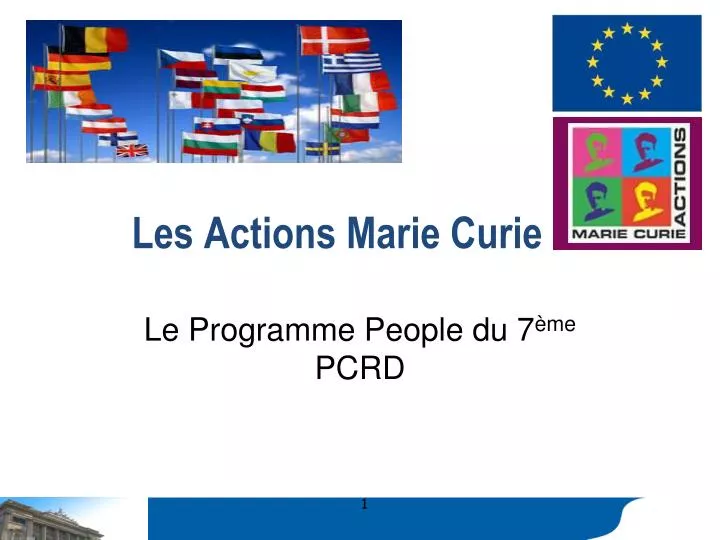 les actions marie curie