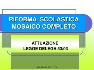 riforma scolastica mosaico completo